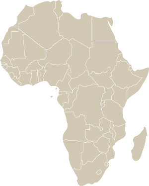Silhouette von Afrika